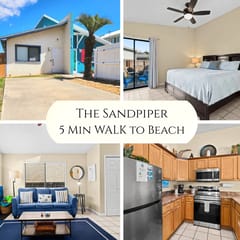 The Sandpiper • King Bed • 5 Min Walk to Beach!