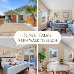 Sunset Palms • 2BR • 5 Min Walk to Beach!