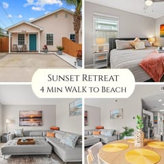 Sunset Retreat • 2BR • 4 Min Walk to Beach!