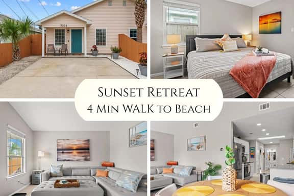 Sunset Retreat • 2BR • 4 Min Walk to Beach! - Image 1